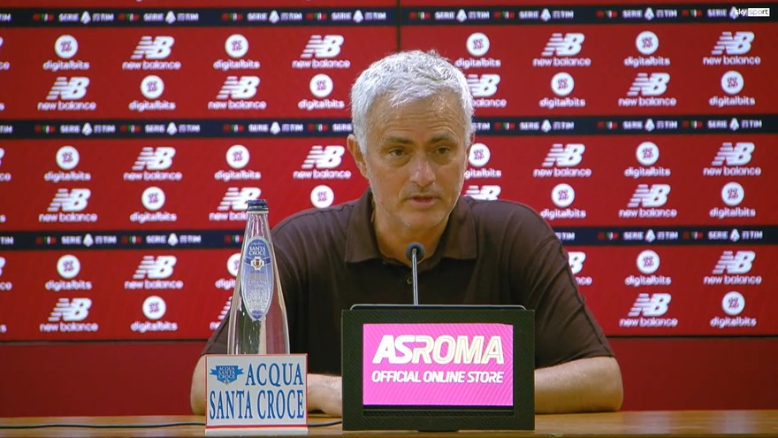 Jos&egrave; Mourinho dopo Roma-Sassuolo