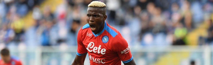 Osimhen, mattatore in Samp-Napoli con due gol