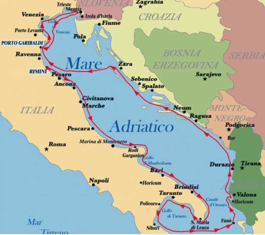 Mappa Adriatico