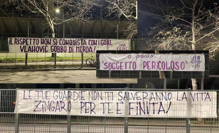Striscioni tifosi Fiorentina