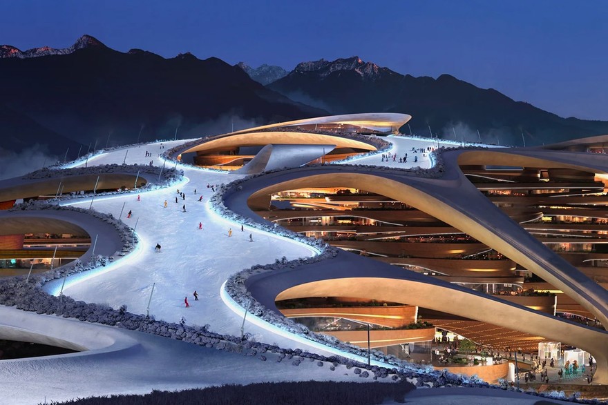 Trojena visual Image impianti sul Monte Neom