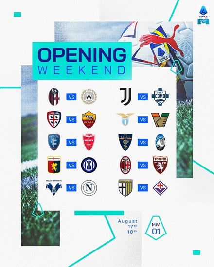 Serie A 24-25: L'Inter campione comincia in casa del Genoa