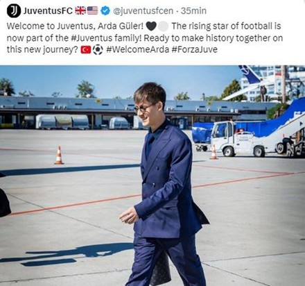 Arda Guler alla Juve ma l'annuncio social &egrave; hackerato