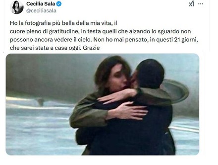 Cecilia Sala, primo post dopo la liberazione